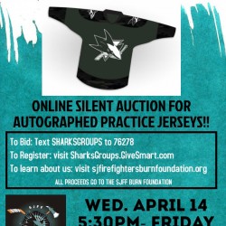 Online auction for Autographed Practice Jerseys - 4/14 thru 4/16